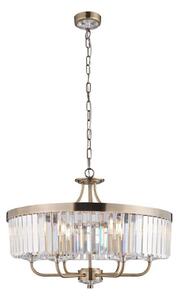 Endon 102505 - Candelabru cu lanț, 6xE14/6W/230V, diametru 55 cm, alamă