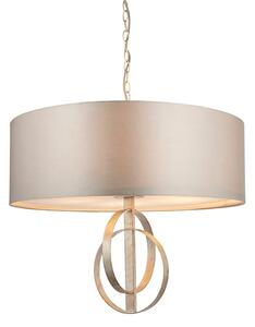 Endon 95215 - Lustră suspendată pe lanț, 5 x E27, 10 W, 230 V, diam. 70 cm, gri