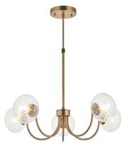 Endon 119210 - Candelabru HAGUE pe tijă, 5xG9/5W/230V, alamă