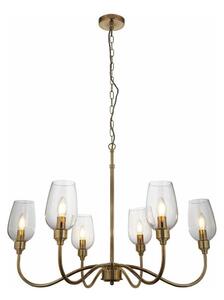 Endon 107791 - Candelabru pe lanț 6xE14/6W/230V alamă
