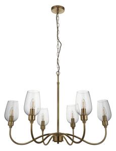 Endon 107791 - Candelabru pe lanț 6xE14/6W/230V alamă