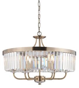 Endon 102505 - Candelabru cu lanț, 6xE14/6W/230V, diametru 55 cm, alamă