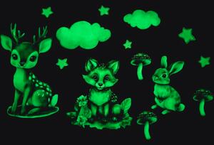 Abțibilduri luminoase magice pentru copii - animale de pădure Šírka: 30 cm | Dĺžka: 60 cm