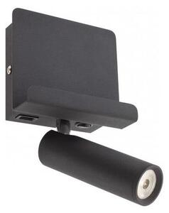 Spot LED de perete PANEL LED/3,5W/230V USB negru Redo 01-3084