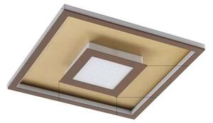 Pekela Square LED Plafonieră L40 Rust/Matt Gold - Lindby