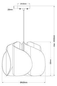 Lustră pe cablu PEVERO 1xE27/40W/230V lemn Fabas Luce 3672-40-132