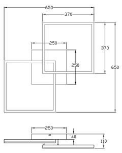 Plafonieră LED dimabilă BARD LED/52W/230V 3000K auriu Fabas Luce 3394-65-225