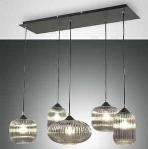 Lustră pe cablu GILLIS 5xE27/40W/230V gri/negru Fabas Luce 3627-48-126