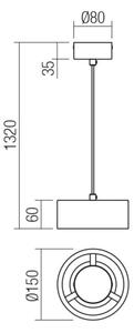 Lustră LED pe cablu PUNKT LED/6W/230V alb Redo 01-3099