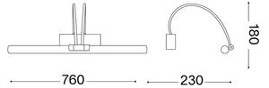 Ideal Lux - Aplica LED pentru tablouri BOW LED/8W/230V crom lucios
