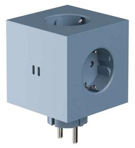 Square 2 Socket Extender w/30W Dual USB-C Shark Blue - Avolt