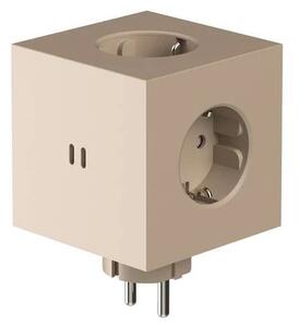 Square 2 Socket Extender w/30W Dual USB-C Beige - Avolt