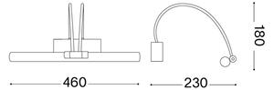 Ideal Lux - Aplica LED pentru tablouri MIRROR, 4,6W, 230V, crom lucios