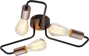 Candellux Herpe lampă de tavan 3x60 W negru-cupru 33-66916