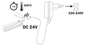 Bandă LED NEON 5m LED/40W/24V portocaliu IP65