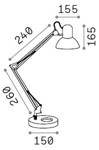 Ideal Lux - Lampă de masă 1xE27/42W/230V, neagră