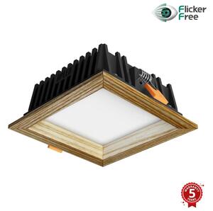 Corp de iluminat LED încastrat SQUARE LED/6W/230V 4000K 12x12 cm lemn masiv frasin APLED