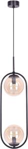 Kaja Venta lampă suspendată 2x40 W negru-chihlimbar K-5121