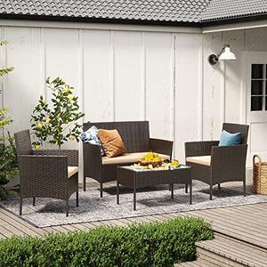 Set mobilier de gradina, Songmics, Maro, 58x49x85 cm