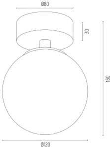 Argon Flavio lampă de tavan 1x7 W alamă-opal 4004