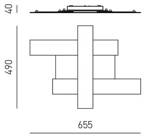 Plafonieră LED Gea Luce DOHA P P N DOHA LED/30W/230V negru