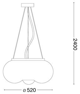 Lustră LED pe cablu ARIZONA 5xGX53/9W/230V Ideal Lux
