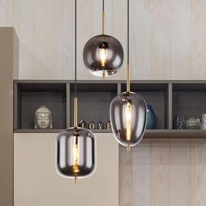 Globo Lighting Blacky I lampă suspendată 3x40 W alamă-fumuriu 15345-3MM