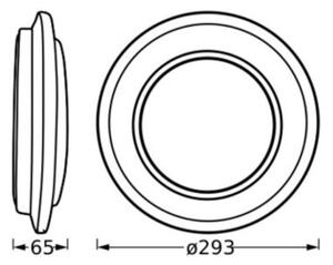 Osram - Plafonieră LED ORBIS BERLIN LED/16W/230V, diametru 29,3 cm, neagră