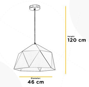Lustră pe cablu ONLI YONG 1xE27/22W/230V negru d. 46 cm