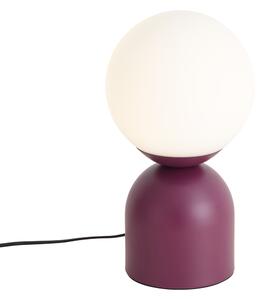 Lampă de masă Hotel Chic violet cu sticlă opal - Pallon Trend