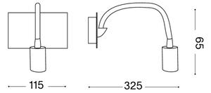 Ideal Lux - Lampă de perete flexibilă LED DYNAMO LED/3,5W/230V CRI 90 bronz