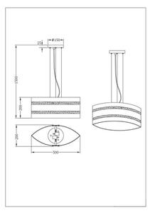 Trio - Lustr pe cablu NIKOSIA 2xE27/40W/230V auriu