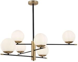 Maytoni Nostalgia lampă de tavan 6x40 W alb-negru-auriu MOD048PL-06G