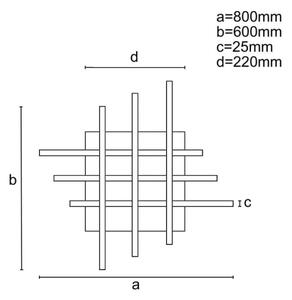 Lustră LED dimabilă aplicată LED/70W/230V 3000-6500K + telecomandă