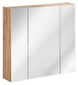 Comad Capri Oak dulap 80x16x75 cm cu oglinda alb-stejar CAPRI OAK 843A FSC