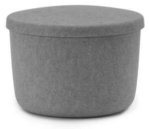Hide Storage Pouf Small Grey - Normann Copenhagen