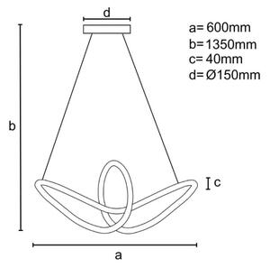 Lustră LED dimabilă pe cablu LED/25W/230V 3000-6500K + telecomandă