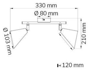 Spot Wofi 10158 GLORIA 2xE14/28W/230V
