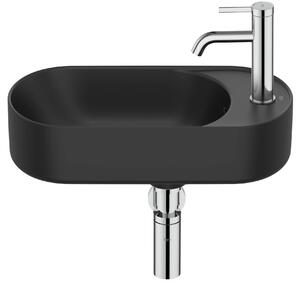 Roca Meridian lavoar 50x27.5 cm ovale clasică negru mat A327740080