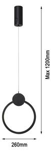 Lustră LED dimabilă pe cablu Immax NEO 07233L LITE OVALE LED/18W/230V Wi-Fi Tuya + telecomandă