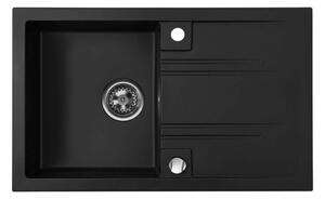 Ferro Mezzo II chiuvetă din granit 78x48 cm negru DRGM48-78BM