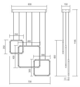 Lustră LED dimabilă pe cablu Redo 01-2098 THAI LED/66W/230V 3000K negru