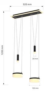 Lustră LED dimabilă pe cablu Wofi 6054-502 JESSE LED/21W/230V negru