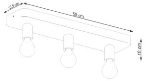 Spot Sollux SL.1158 TAVO 3xE27/15W/230V beton