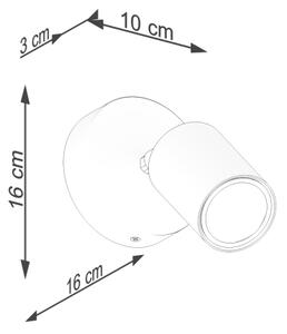 Spot de perete Sollux SL.1285 VERDO 1xGU10/10W/230V alb