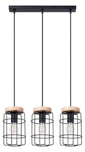 Lustră pe cablu Sollux SL.1264 GOTTO 3xE27/15W/230V negru