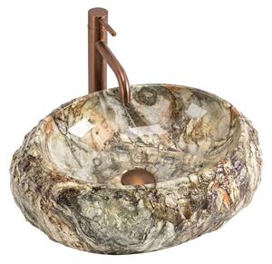 Lavoar de blat Rea Mika, imitație piatră maro, 50x38 cm, REA-U3587