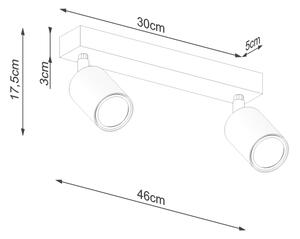 Spot Sollux SL.1291 VERDO 2xGU10/10W/230V negru