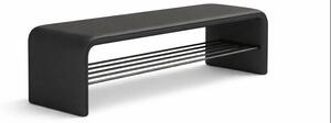 Bancheta din piele Black 150x35x42cm