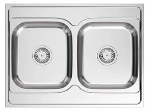Quadron Sean chiuveta din oțel cu sifon 80x60 cm oţel HD120SAT8060R